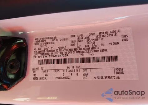 2018 Ford F-150 Xlt from USA, damaged, VIN 1FTEW1EP0JFB47269